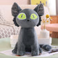 ELAINREN Big Eyes White Cat plush Gray Kitten Stuffed Kitty Toy/32cm
