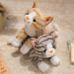 ELAINREN Cuddly Striped Cat Stuffed Animals Lifelike Tabby Kitten Plush Toy Gifts/28cm