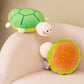 ELAINREN ELAINREN Reversible Burger Plushie -Tortoise + Lovely Turtle Pillow - Cute Multi-function Stuffed Food Burger Pillow/40cm