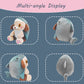 ELAINREN Furry Shark Dog Stuffed Pillow Ultra-Soft Dog Plush Toy Wearing Shark Outfit/13.7Inch