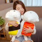 ELAINREN 3 pcs Salmon Sushi Cat Plush Pillow -Soft Tuna Sushi Kitten Stuffed Toy -Fluffy Omelet Kitty Plushie Cushion Decor Gifts/11.8''