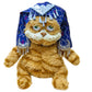 ELAINREN Stuffed Garfield Wearing The Zhuang ethnic group Costume-Plush Fat Orange Kitten from the Zhuang ethnic group in China/11.8''