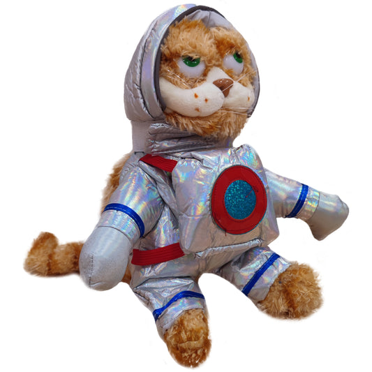 ELAINREN Astronaut Garfield Stuffed Toy Fat Orange Cat with Spacesuit Costume/11.8''