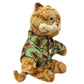 ELAINREN Stuffed Garfield Cat On Holiday Plush Fat Orange Cat Wearing Floral Shirt/11.8‘’