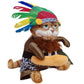 ELAINREN Indians Garfield Stuffed Animals Toy Fat Orange Cat Wear Indians Costume/11.8''