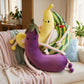 ELAINREN Big Banana Plush Long Body Pillow Soft Fruit Stuffed Food Toy/31''