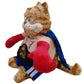 ELAINREN Stuffed Boxing Garfield Cat Toy,Cute Plush Orange Kitten Wearing Boxing Uniform/11.8''