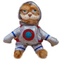 ELAINREN Astronaut Garfield Stuffed Toy Fat Orange Cat with Spacesuit Costume/11.8''