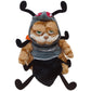 ELAINREN Funny Stuffed Garfield Ant Toy Kawaii Plush Orange Cat Wearing Insect Ant Costume/11.8''