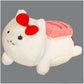 ELAINREN 3 pcs Salmon Sushi Cat Plush Pillow -Soft Tuna Sushi Kitten Stuffed Toy -Fluffy Omelet Kitty Plushie Cushion Decor Gifts/11.8''