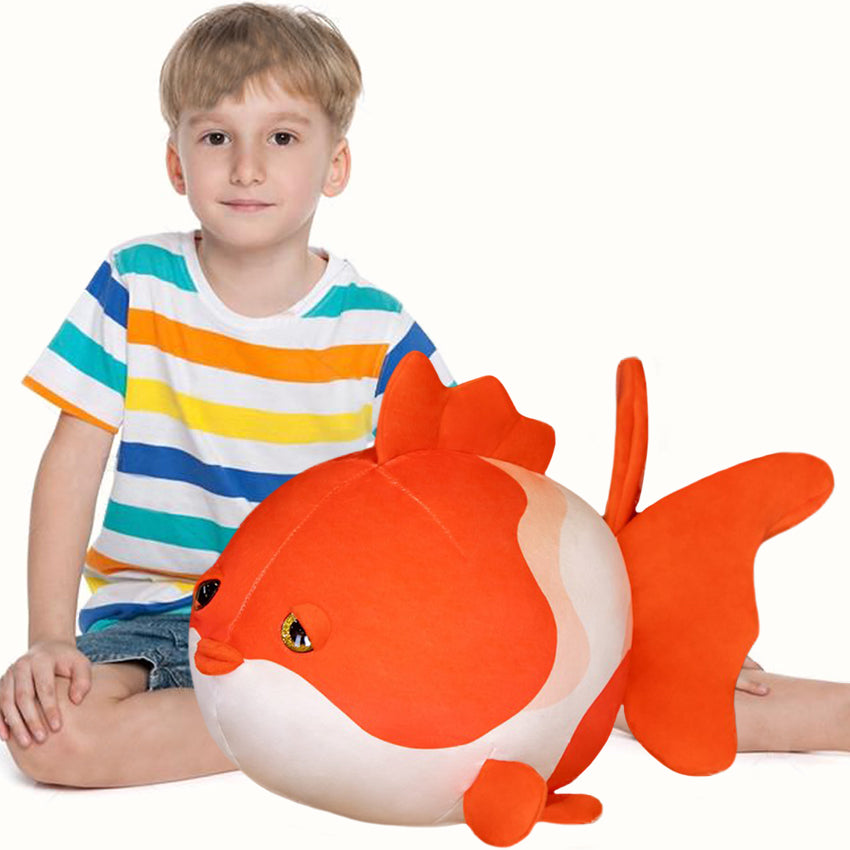 ELAINREN Simulation Goldfish Stuffed Decor Pillow Realistic Koi Plush Carp Soft Home Cushion/19.6''
