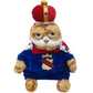 ELAINREN Stuffed Garfield King Cute Orange Kitten Cat Wearing King Costume/11.8‘’