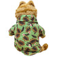 ELAINREN Stuffed Garfield Cat On Holiday Plush Fat Orange Cat Wearing Floral Shirt/11.8‘’