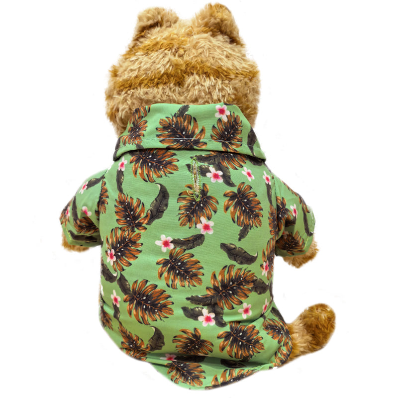 ELAINREN Stuffed Garfield Cat On Holiday Plush Fat Orange Cat Wearing Floral Shirt/11.8‘’