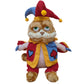 ELAINREN Clown Garfield Plush Toy Crazy Orange Plushie Cat Wearing Clown Costume/11.8''