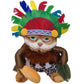 ELAINREN Indians Garfield Stuffed Animals Toy Fat Orange Cat Wear Indians Costume/11.8''