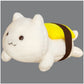 ELAINREN 3 pcs Salmon Sushi Cat Plush Pillow -Soft Tuna Sushi Kitten Stuffed Toy -Fluffy Omelet Kitty Plushie Cushion Decor Gifts/11.8''