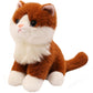 ELAINREN Realistic Brown Cat Stuffed Kitten Kitty Toy Gifts/20cm