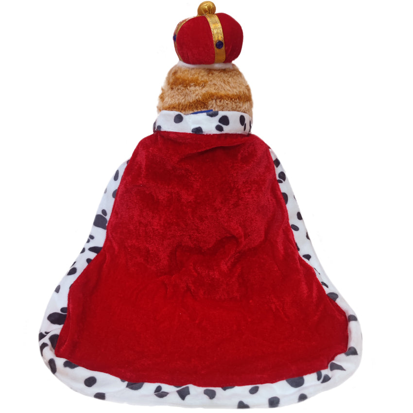 ELAINREN Stuffed Garfield King Cute Orange Kitten Cat Wearing King Costume/11.8‘’