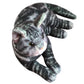 ELAINREN Realistic Black Tabby Cat Plush Toy