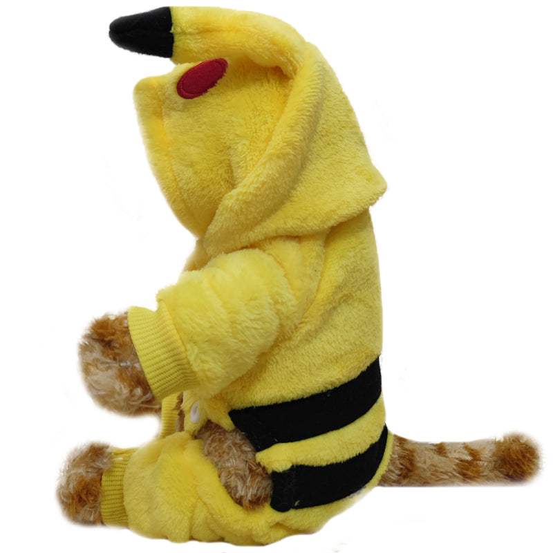 ELAINREN Stuffed PIKAQIU Garfield Cat Toy Cute Orange Cat Wearing PIKAQIU Costume/11.8‘’