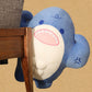 ELAINREN Big Blue Muscle Shark Plush Toy Pillow/19.6‘’