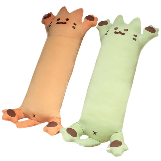 ELAINREN Soft Long Cat Plush Pillow Cuddly Kitten Stuffed Cushion/120cm