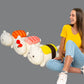ELAINREN 3 pcs Salmon Sushi Cat Plush Pillow -Soft Tuna Sushi Kitten Stuffed Toy -Fluffy Omelet Kitty Plushie Cushion Decor Gifts/11.8''