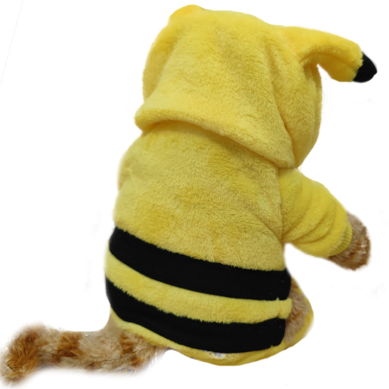 ELAINREN Stuffed PIKAQIU Garfield Cat Toy Cute Orange Cat Wearing PIKAQIU Costume/11.8‘’