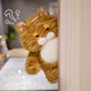 ELAINREN Fat Tabby Kitten Stuffed Animals Toy Chubby Orange Cat Plush Toy Pillow Decor Gifts/28cm