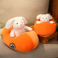 ELAINREN Cute Rabbit Plush Toy in the Carrot Shape Car Soft Bunny with Carrot Stuffed Gifts/25cm