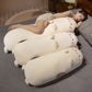 ELAINREN Cuddly Long Calico Cat Plush Pillow Fluffy White Kitten Stuffed Cushion Decor Gifts/70cm