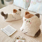 ELAINREN Ultra-Soft Calico Kitten Plush Flat Pillow