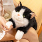ELAINREN ELAINREN Simulation Black Ragdoll Cat Stuffed Animal Lifelike Kitten Cat Plush Toy Gifts/43cm