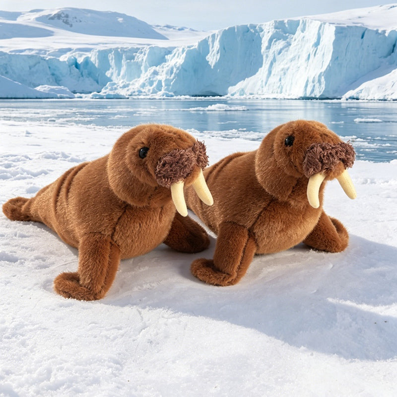 ELAINREN Realistic Walrus Stuffed Animals Toy/38cm