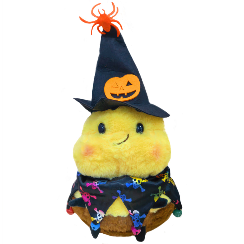ELAINREN Cuddly Smiling Bee Plush Toy with Witch's Cloak and Hat