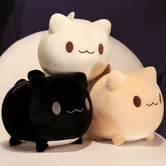 ELAINREN Cute Kitten Plush Toy Stuffed Animal Pet Kitty Soft Anime Cat Plush Pillow/7.8''x9.8''