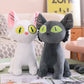 ELAINREN Big Eyes White Cat plush Gray Kitten Stuffed Kitty Toy/32cm