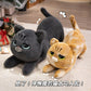 ELAINREN A Stretching Tabby Kitten Stuffed Animals Toy/40cm