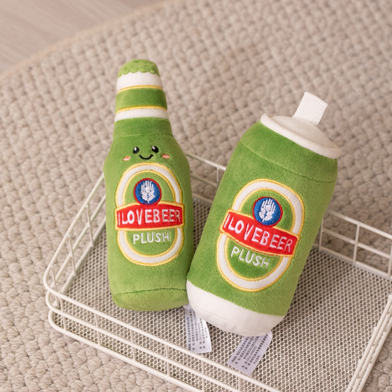 ELAINREN 4pc Beer Bottle and Cup Plush Toy Gifts-15cm