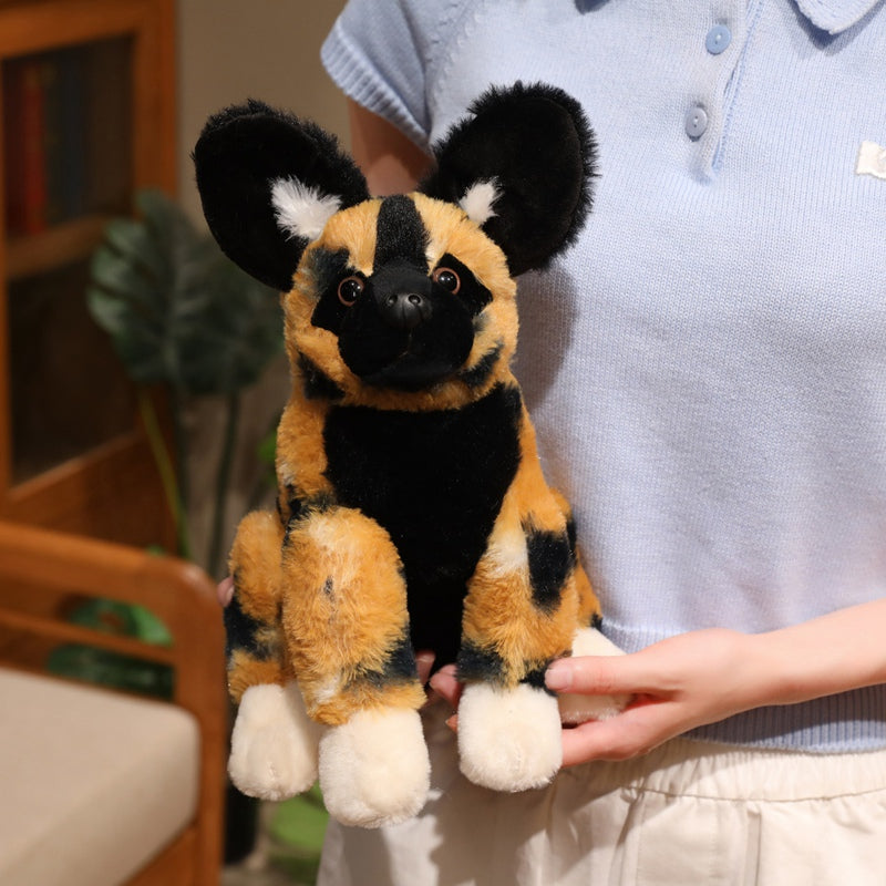ELAINREN African Wild Dog Plush Stuffed Animal Toy-36cm
