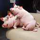 ELAINREN Ultra Realistic Pig Plush Pillow, Cute Pig Decorative Throw Pillow-100cm