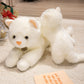 ELAINREN Realisitc White Kitten Stuffed Animals Toy GIfts