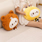 ELAINREN Kawaii Cat Plush Pillow with Blanket