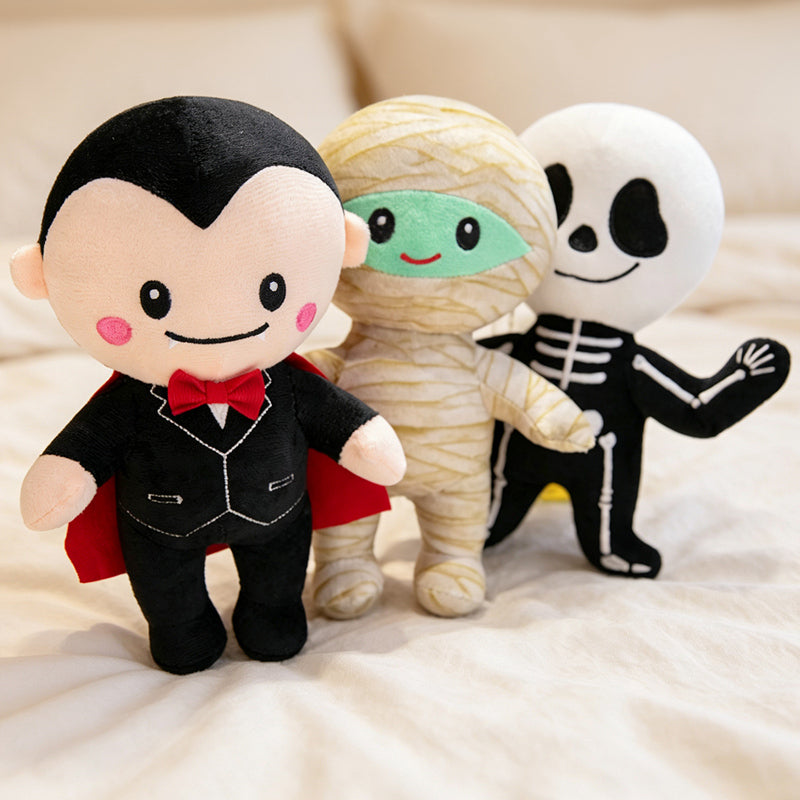 ELAINREN Skeleton Plush Toy, Bones Devil Stuffed Animal,Halloween Party Decoration,Creative Present for Boys Girls Kids Teens