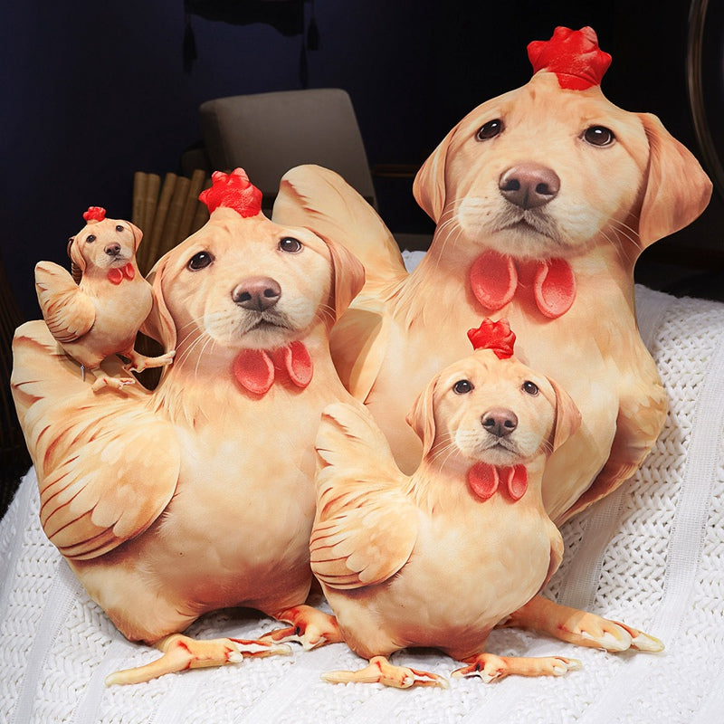 ELAINREN 3D Realisitc Chicken Dog Plush Large Accent Pillow Decor Gifts/45cm
