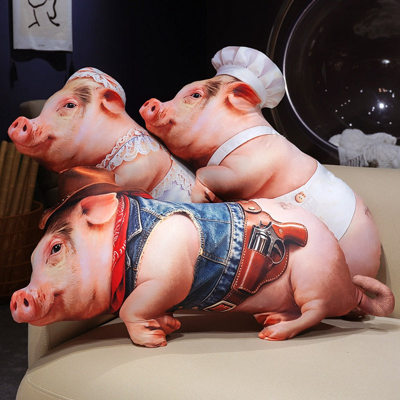 ELAINREN 3D Realistic Pig Stuffed Soft Pillow Soft Pigpy Plush Big Cushion Decor Gifts/100cm