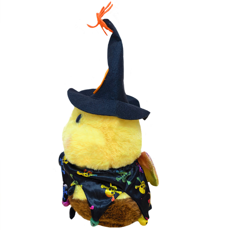 ELAINREN Cuddly Smiling Bee Plush Toy with Witch's Cloak and Hat