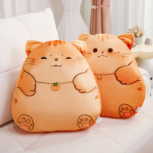 ELAINREN Big Cat Plush Sleeping Pillow Fat Kitten Stuffed Animal Kitty Toy Pillow/38cm