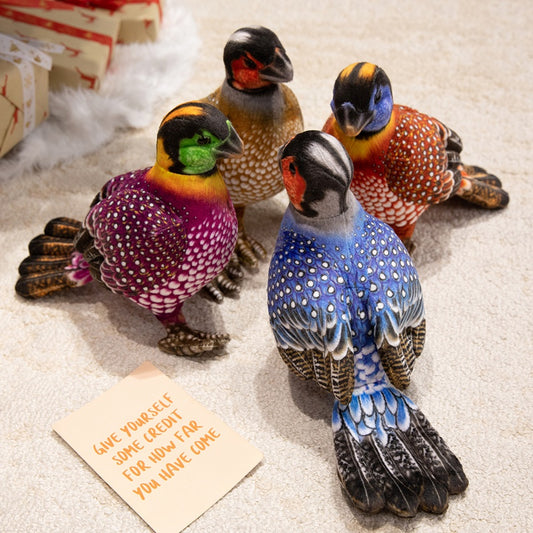 ELAINRE Realistic Guinea Fowl plush toy Simulation Stuffed Farm Bird Doll